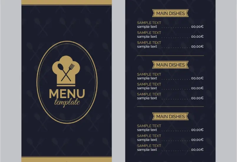 Ankara Restaurant Menüsü Tasarımı